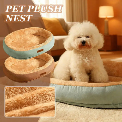 Panier pour Chien Ovale Nid Douillet Polaire Lavable Hiver