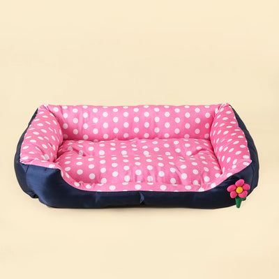 Panier pour Chien Rectangulaire Motif Patte 90 x 70 cm