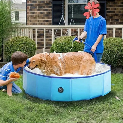 Piscine pour Chien Baignoire Pliable PVC 80 cm
