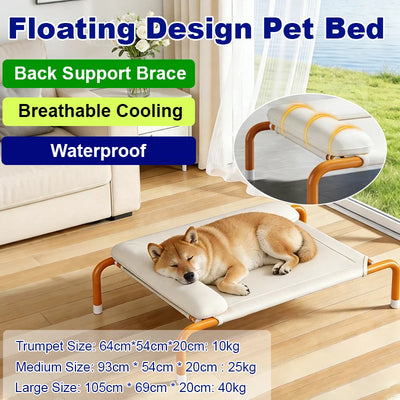 Lit Surélevé pour Chien Maille Respirante Extérieur 105 cm