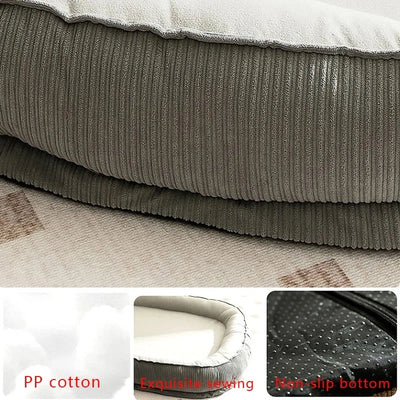 Panier Ovale Bord Texturé pour Chien du S au 2XL