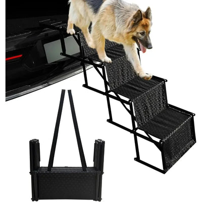 Escalier pour Chien Voiture Pliable 4 Marches Antidérapant