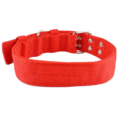 Collier Large Militaire Boucle Métal Double Rangée Chien