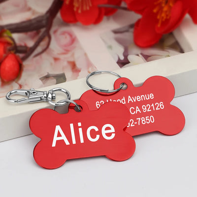 Médaille Gravée en Os pour Chien et Chat
