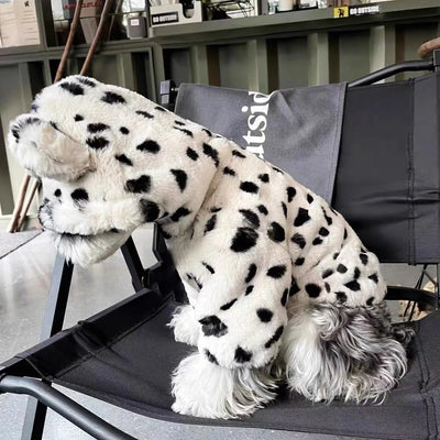 Manteau Sherpa Moucheté à Capuche pour Chien