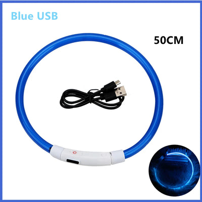 Collier Lumineux LED Rechargeable USB Nylon Grand Chien