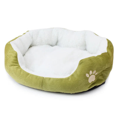 Panier pour Chien Sherpa Ovale Douillet Patte Brodée Intérieur