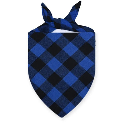 Bandana Chien Triangulaire Carreaux Nœud Papillon