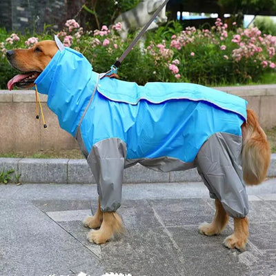 Manteau Imperméable Combinaison Intégrale Capuche Chien 4 Pattes