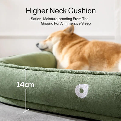 Panier Ovale Double Face Polaire Douce pour Gros Chien