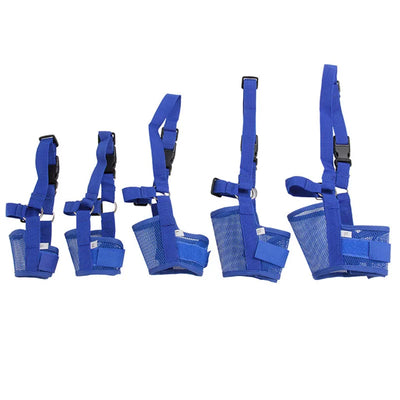 Muselière Chien Nylon Réglable Anti-Morsure Clip Rapide
