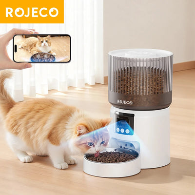 Distributeur de Croquettes 4 L Caméra HD 1080P Télécommande