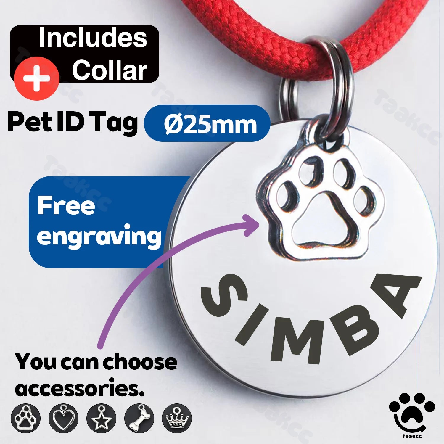 Médaille Ronde Gravée Gratuite pour Chien