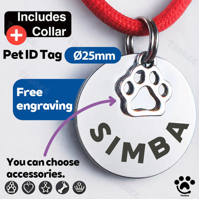 Médaille Ronde Gravée Gratuite pour Chien
