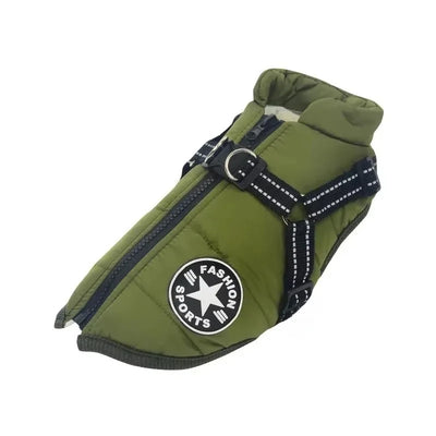 Manteau Imperméable Chien Doublé Polaire Grande Taille
