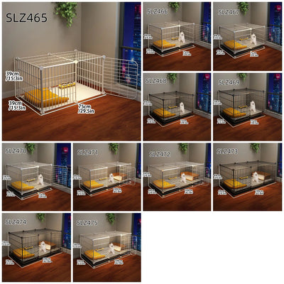 Cage pour Chien Intérieur Petite Taille avec Zone Toilette