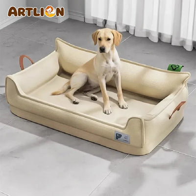 Canapé pour Chien Orthopédique Détachable Lavable Anti-Dérapant