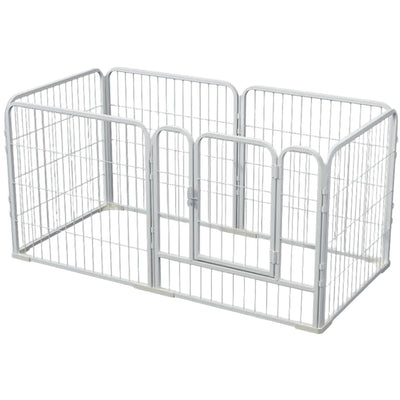 Parc pour Chien Robuste 6 Panneaux Pliable avec Porte