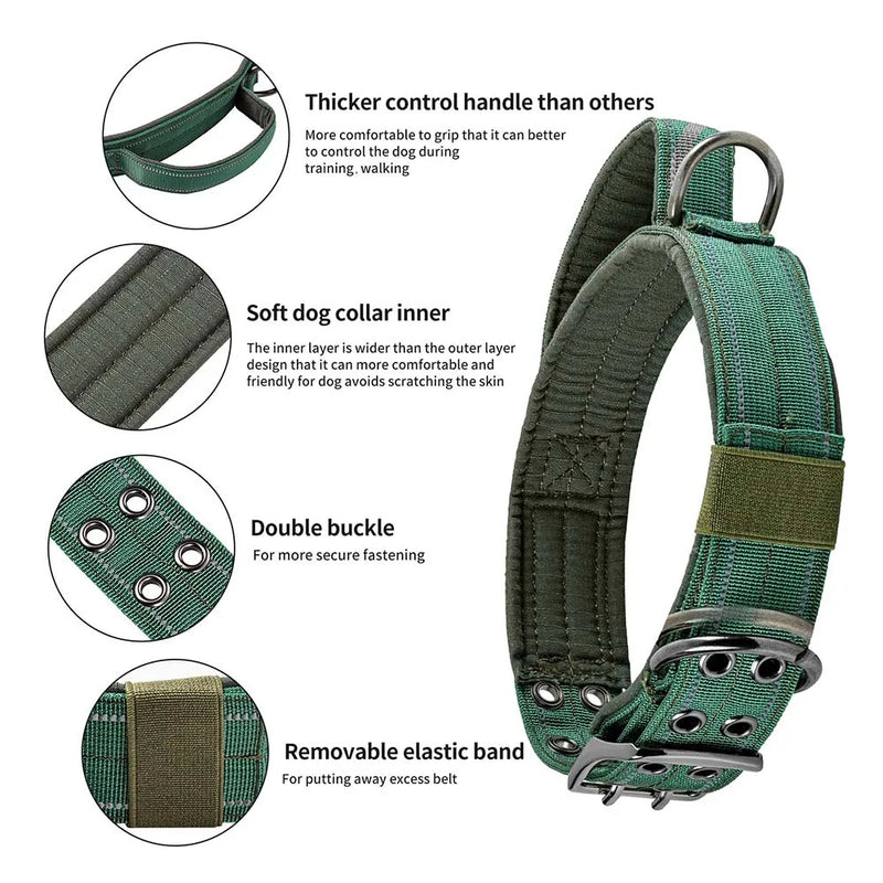 Collier Tactique Militaire Poignée Gros Chien