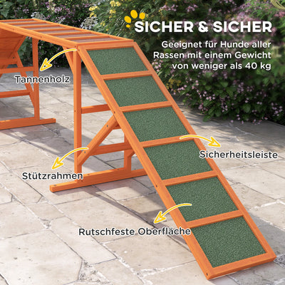 Passerelle d'Agility en Bois Antidérapante pour Chien 325 cm