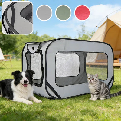 Caisse Pliable pour Chien Coffre de Voiture 92 cm