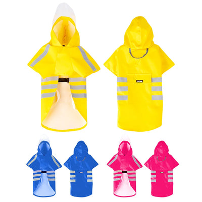Poncho Imperméable Réfléchissant Chien à Capuche