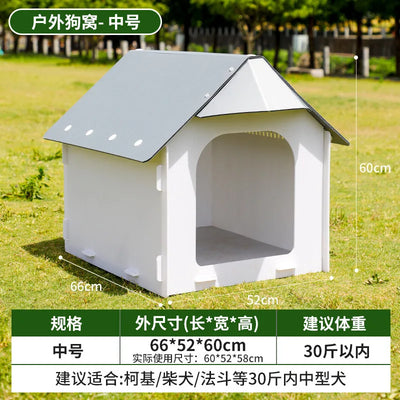 Niche Chien Extérieur en Plastique Ventilée 3 Tailles