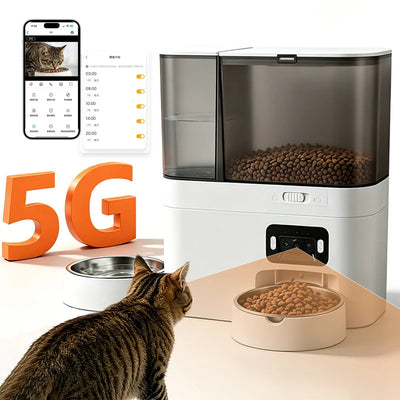 Distributeur de Croquettes 5 L et Abreuvoir 3 L avec Caméra
