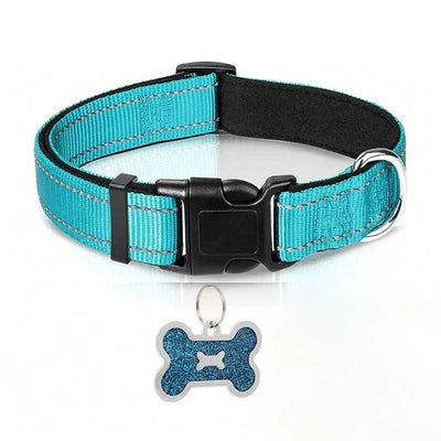 Collier Nylon Doux Réfléchissant pour Chien