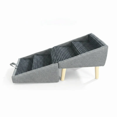 Rampe Escalier pour Chien Pliable 2-en-1 Tabouret Canapé 80 cm