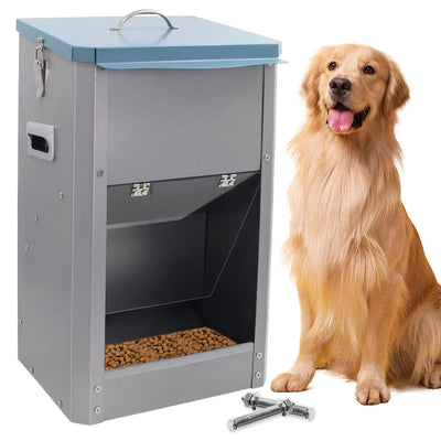 Distributeur de Croquettes Gravité Acier Galvanisé Gros Chien