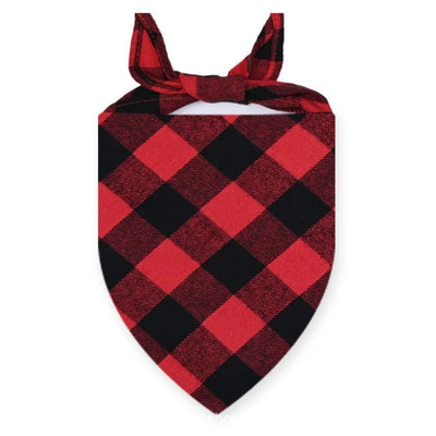 Bandana Chien Triangulaire Carreaux Nœud Papillon