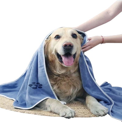 Serviette Bain Microfibre Ultra Douce pour Chien