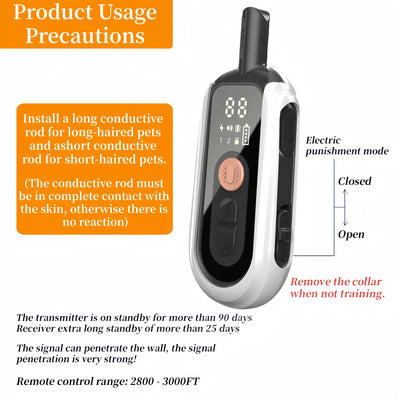 Collier Dressage Anti-Aboiement Rechargeable Gros Chien