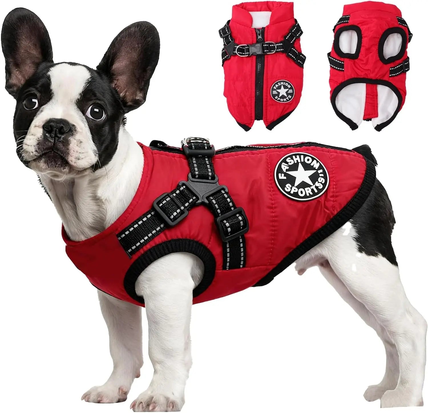 Manteau Polaire Hiver Harnais Intégré Chien
