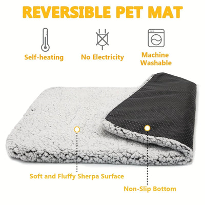 Tapis Chauffant Chien Auto-Chauffant Lavable Noyau Thermique