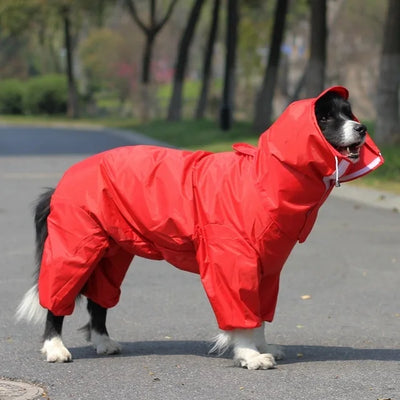 Manteau Imperméable Combinaison Intégrale Capuche Chien 4 Pattes