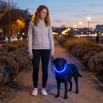 Collier Lumineux LED Étanche 3 Modes Rechargeable Chien