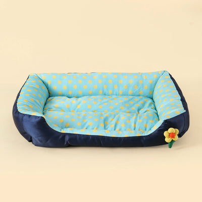 Panier pour Chien Rectangulaire Motif Patte 90 x 70 cm