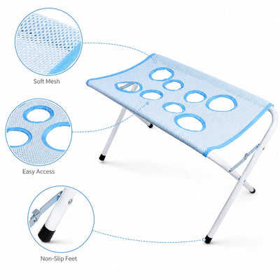 Table de Toilettage Pliable en Filet à Ouvertures Petit Chien