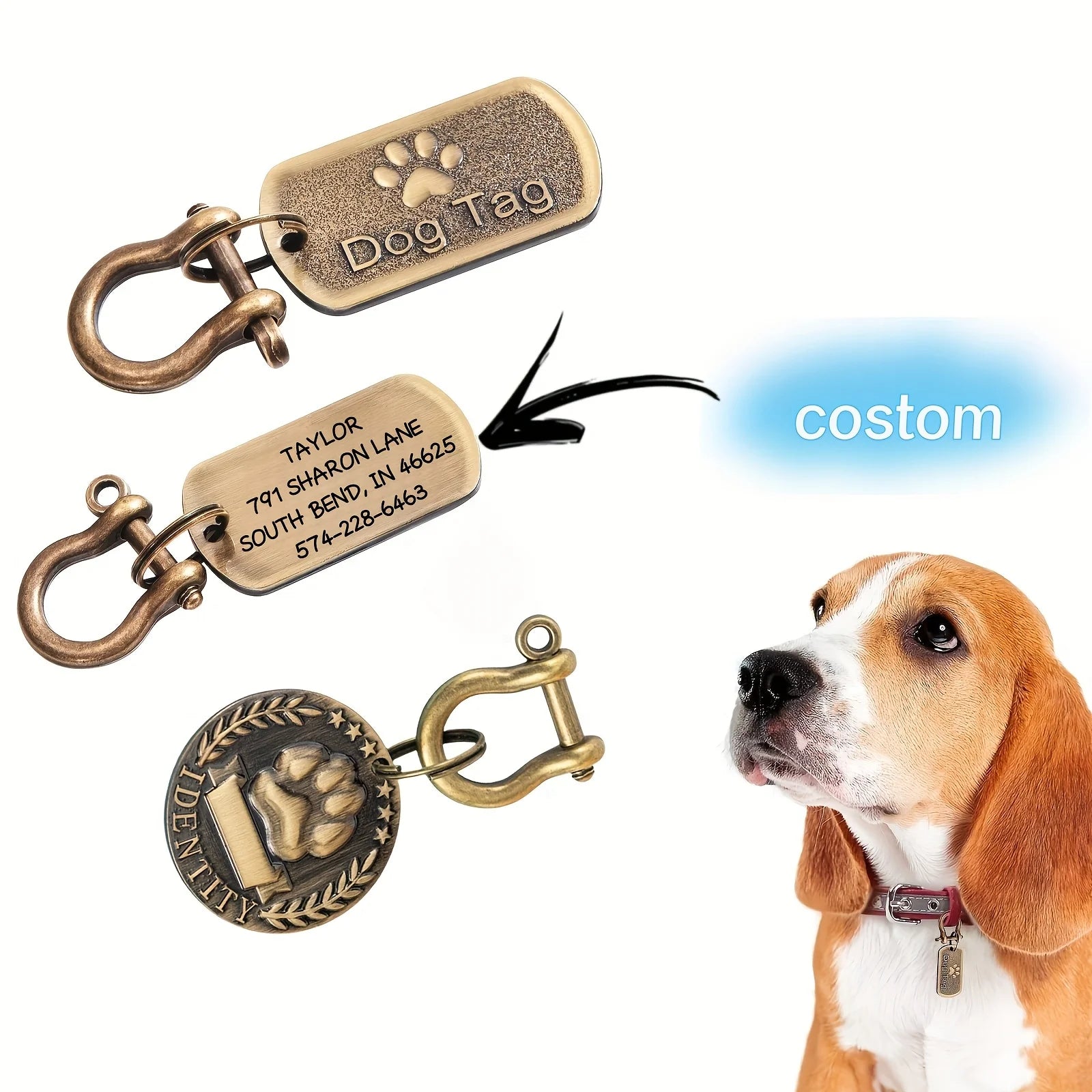 Médaille Gravée au Laser Robuste pour Chien