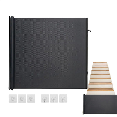 Barrière Chien Intérieur Rétractable Sans Outil Noire ou Blanche