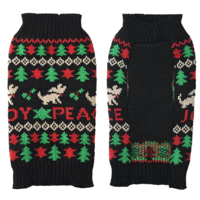 Pull de Noël Col Roulé Petit et Moyen Chien