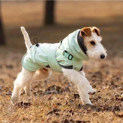 Manteau d'Hiver Réfléchissant Col Montant Chien