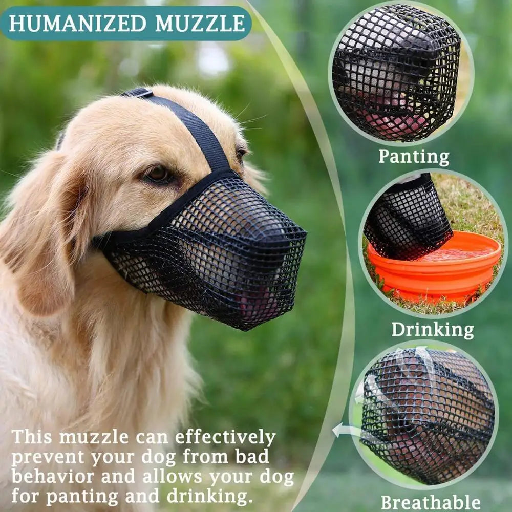 Muselière Chien Maille Souple Anti-Ramassage Labrador