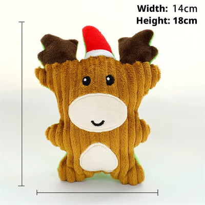 Jouet de Noël Chien Corde et Peluche Hérisson Renne