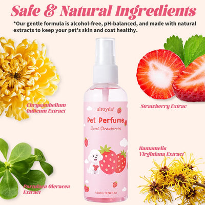 Parfum pour Chien Fraise Douce Longue Tenue 100 ml