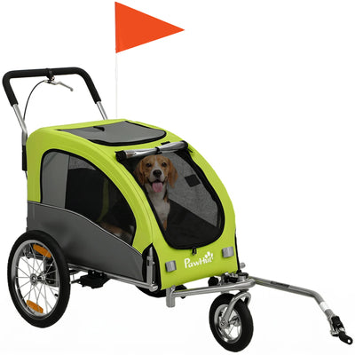 Remorque Vélo PawHut 2-en-1 Chien 20 kg Suspension