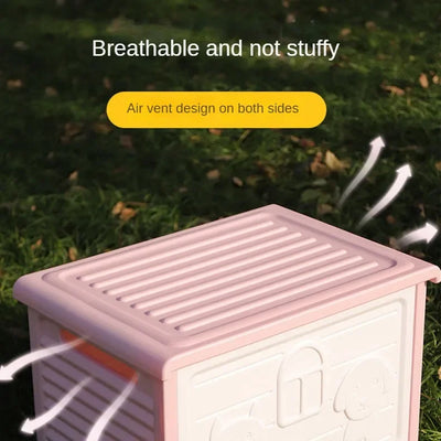Niche Chien Extérieur Plastique avec Porte et Toit Renforcé