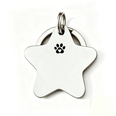 Médaille d'Identification Étoile Gravée pour Chien